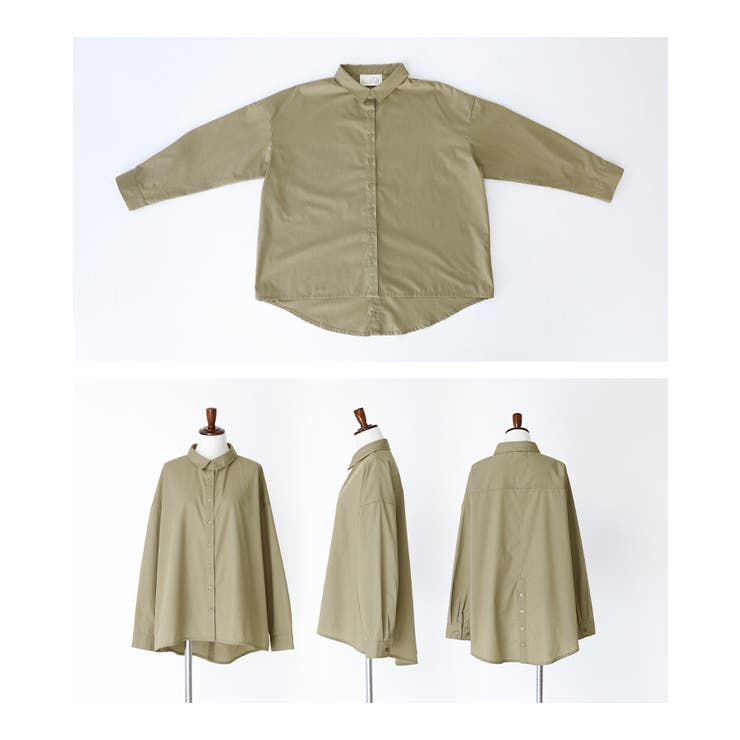 n'OrLABELバックボタンスリットシャツ | osharewalker | 詳細画像16 