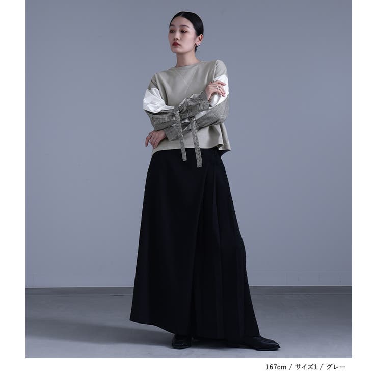 kOhAKU袖異素材スウェット | osharewalker | 詳細画像10 