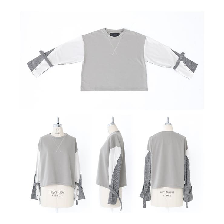 kOhAKU袖異素材スウェット | osharewalker | 詳細画像14 