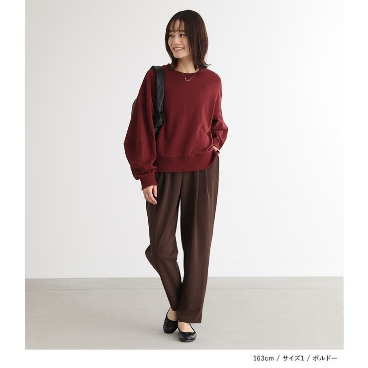 n'OrLABEL立体袖ワンポイント刺繍スウェット[品番：MITW0017460