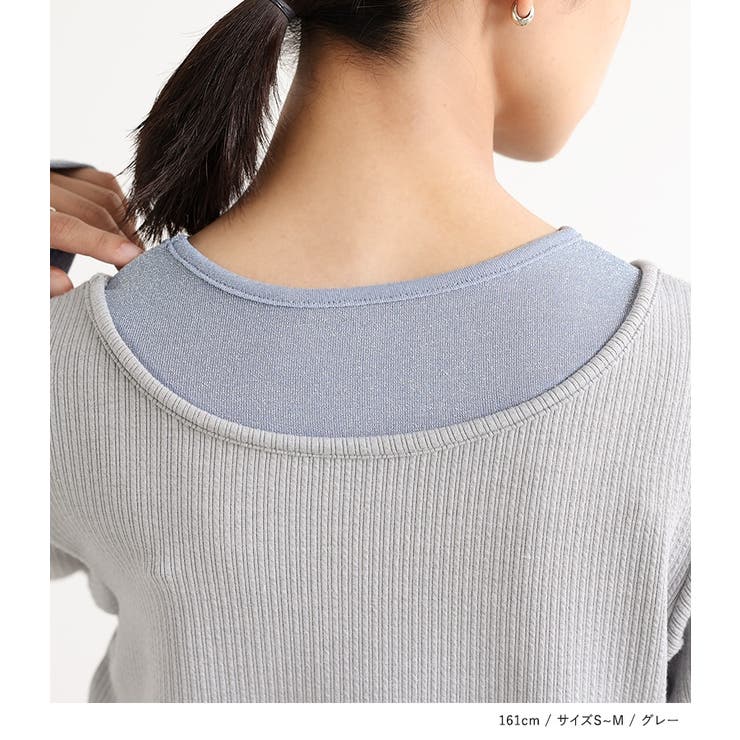 n'OrLABELラメ切替リブカットソー | osharewalker | 詳細画像14 