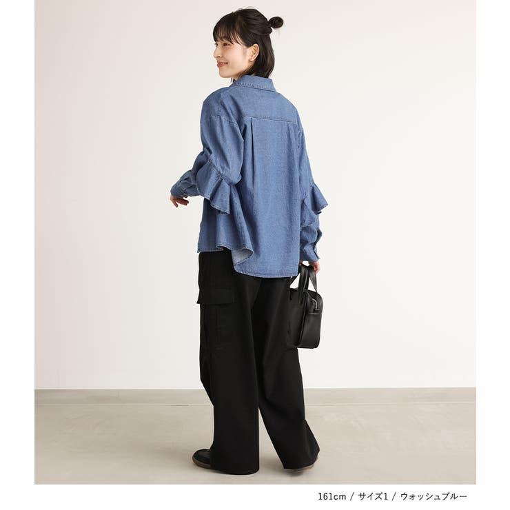 n'OrLABELデニムフリルブラウス | osharewalker | 詳細画像12 