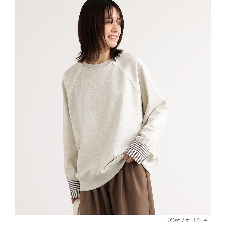 n'OrLABEL異素材カフス裏毛プルオーバー  | osharewalker | 詳細画像11 