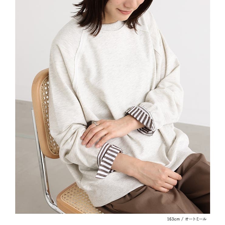 n'OrLABEL異素材カフス裏毛プルオーバー  | osharewalker | 詳細画像13 