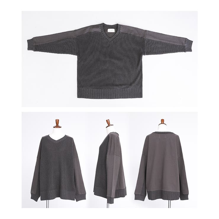 n'OrLABEL異素材切り替えニットプルオーバー  | osharewalker | 詳細画像19 