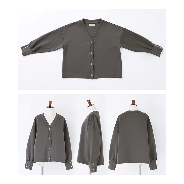 n'OrLABELVネックダンボールカーディガン | osharewalker | 詳細画像17 