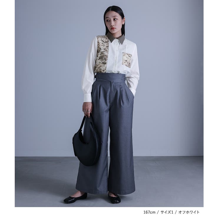 kOhAKU異素材切替シャツ | osharewalker | 詳細画像8 