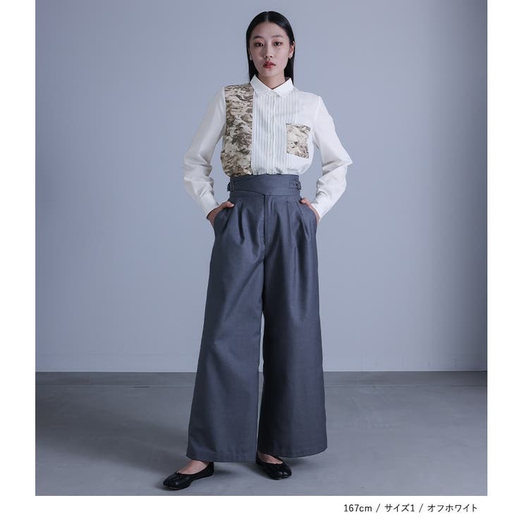 kOhAKU異素材切替シャツ | osharewalker | 詳細画像11 