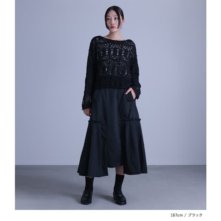 n'OrLABEL透かし柄編みニット | osharewalker | 詳細画像7 