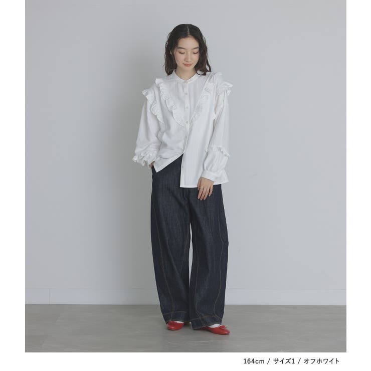 somari imaginationストライプフリルブラウス | osharewalker | 詳細画像2 