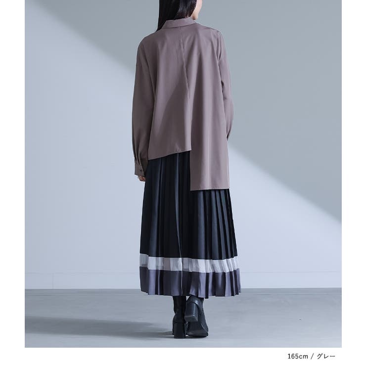 kOhAKUレイヤード風アシンメトリーシャツ | osharewalker | 詳細画像5 