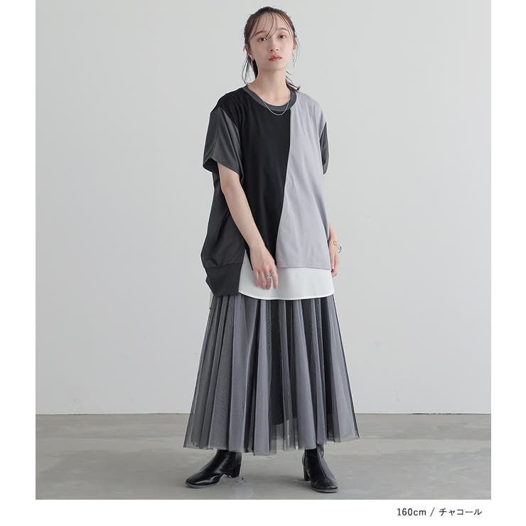 n'OrLABEL３配色ドルマンカットソー | osharewalker | 詳細画像5 