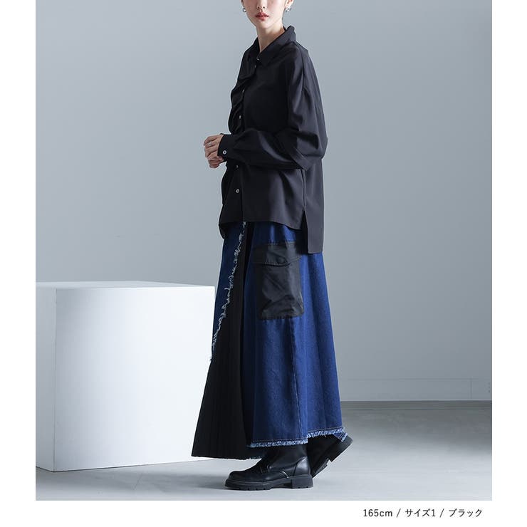 kOhAKU2wayスリーブドレープシャツ | osharewalker | 詳細画像8 