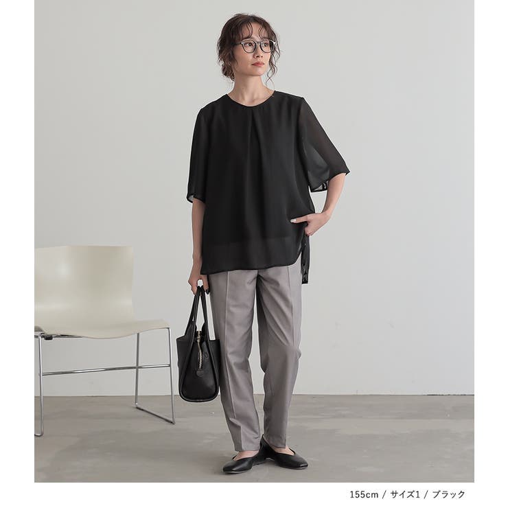 n'OrLABELバックプリーツインナー付きブラウス | osharewalker | 詳細画像14 