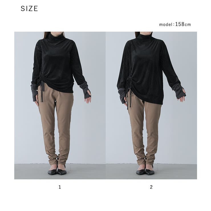 kOhAKU柄シアーベロアカットソー | osharewalker | 詳細画像19 