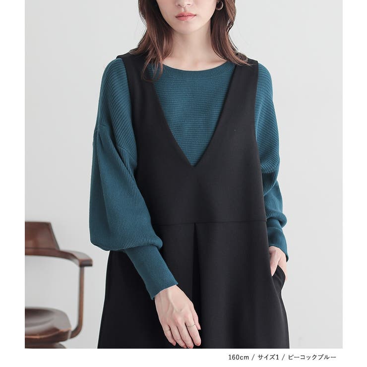 n'OrLABEL指穴ボリューム袖ニット  | osharewalker | 詳細画像8 