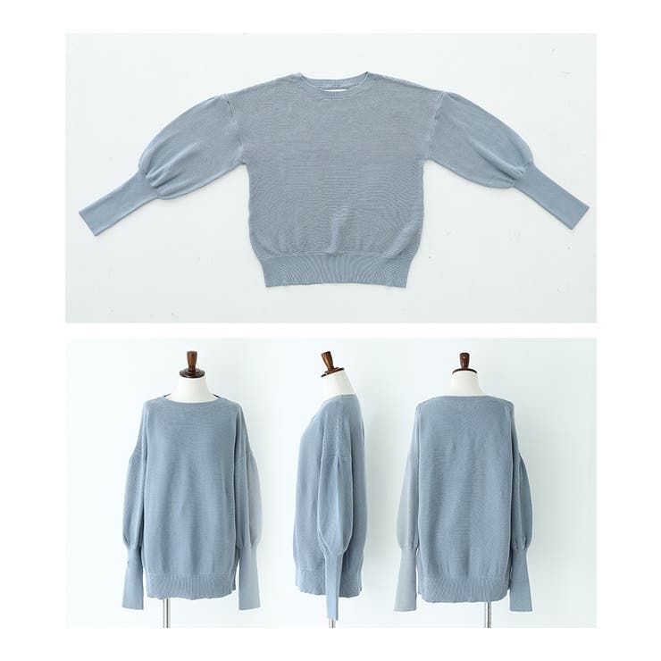 n'OrLABEL指穴ボリューム袖ニット  | osharewalker | 詳細画像18 