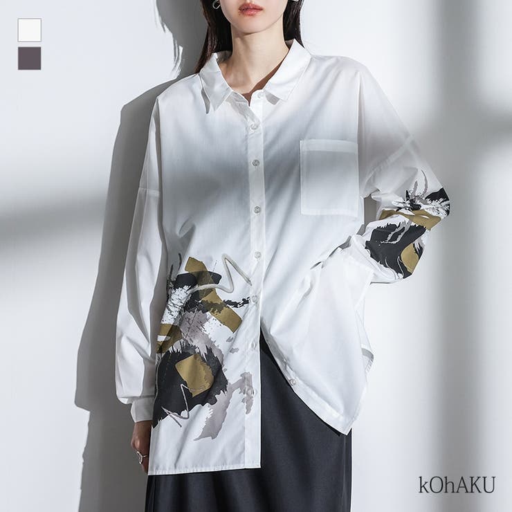 kOhAKUアートプリントシャツ | osharewalker | 詳細画像1 