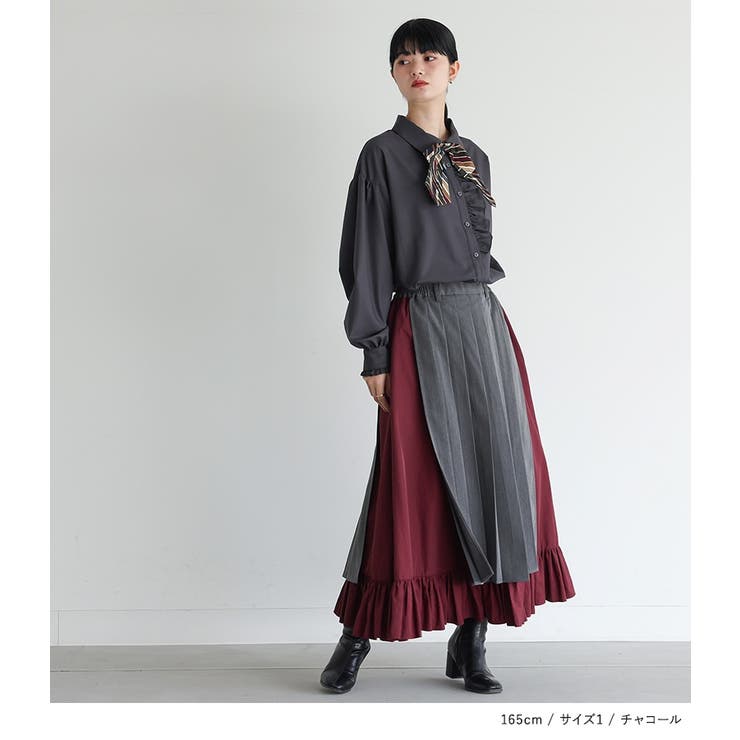 somari imaginationリボンタイ付きフリルブラウス | osharewalker | 詳細画像8 