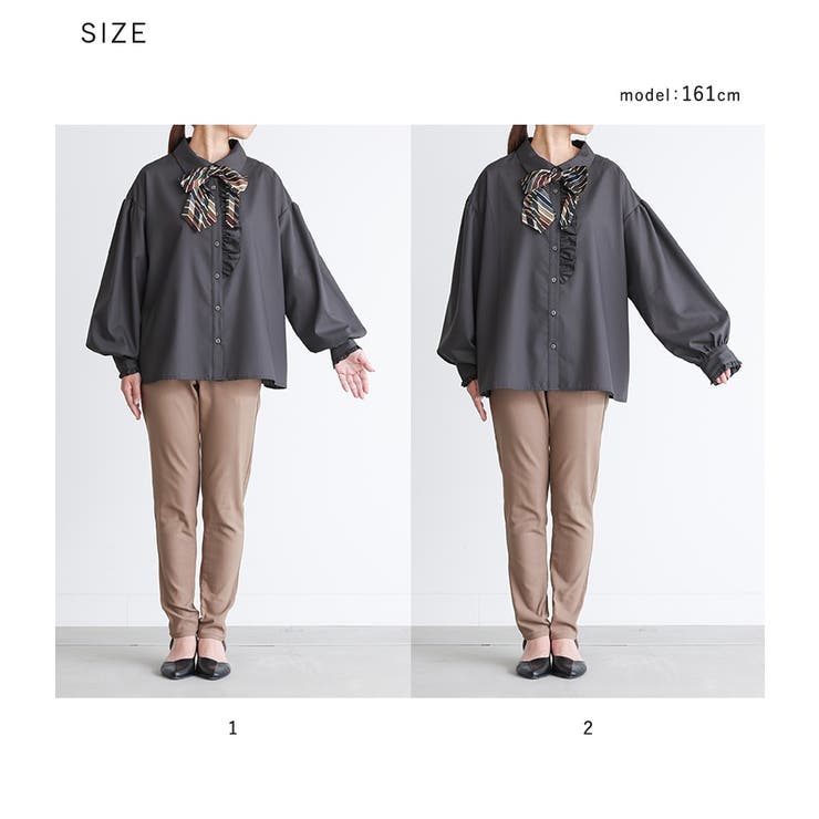 somari imaginationリボンタイ付きフリルブラウス | osharewalker | 詳細画像18 