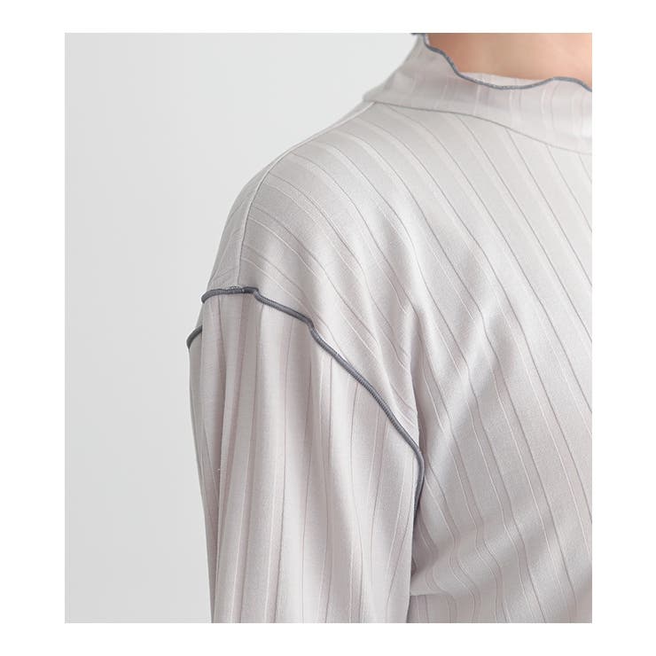 n'OrLABEL配色メロウワイドリブカットソー | osharewalker | 詳細画像16 