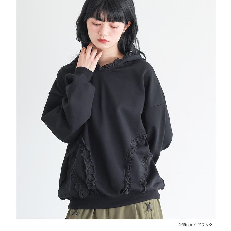 somari imaginationテープレーススウェットパーカー  | osharewalker | 詳細画像10 