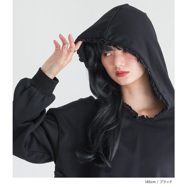 somari imaginationテープレーススウェットパーカー  | osharewalker | 詳細画像13 