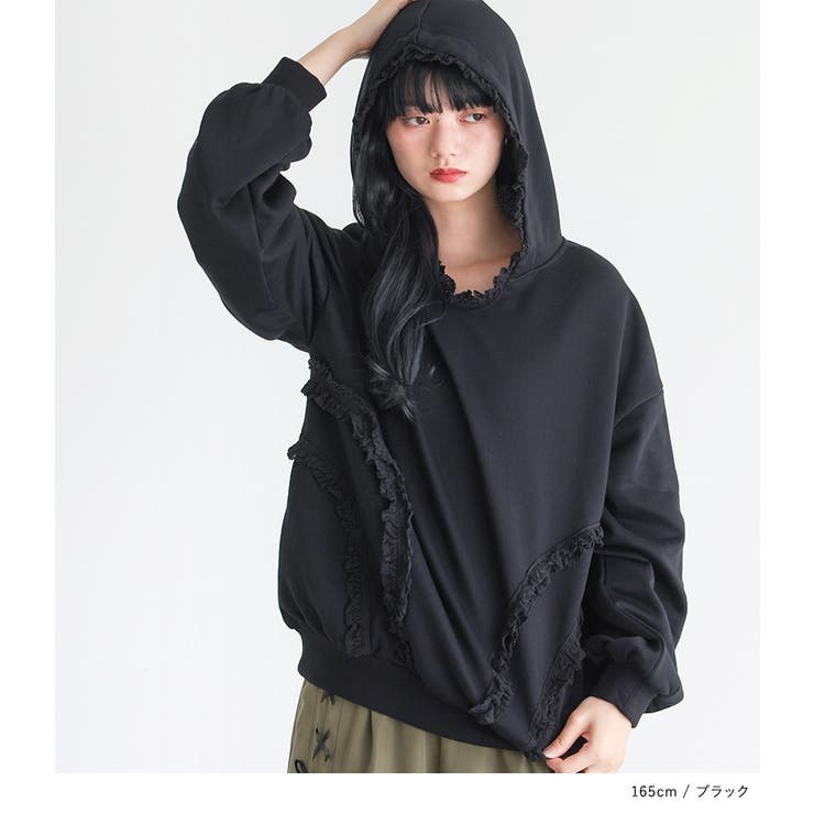 somari imaginationテープレーススウェットパーカー  | osharewalker | 詳細画像14 