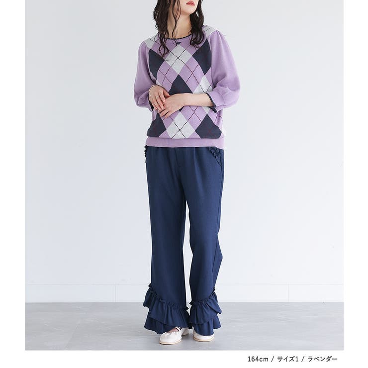 somari imaginationアーガイルニット  | osharewalker | 詳細画像5