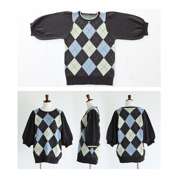 somari imaginationアーガイルニット  | osharewalker | 詳細画像15