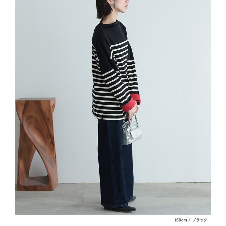 n'OrLABELボトルネックパネルボーダーカットソー | osharewalker | 詳細画像9 