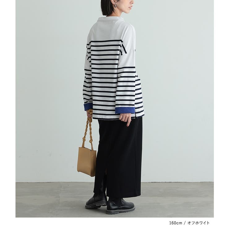 n'OrLABELボトルネックパネルボーダーカットソー | osharewalker | 詳細画像14 