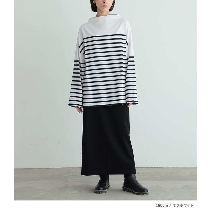 n'OrLABELボトルネックパネルボーダーカットソー | osharewalker | 詳細画像16 