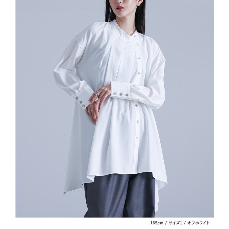 kOhAKUタックフレアシャツ | osharewalker | 詳細画像11 