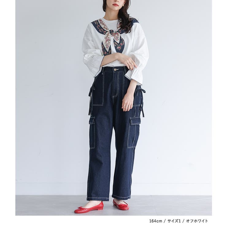 somari imaginationスカーフプリントカットソー | osharewalker | 詳細画像8 