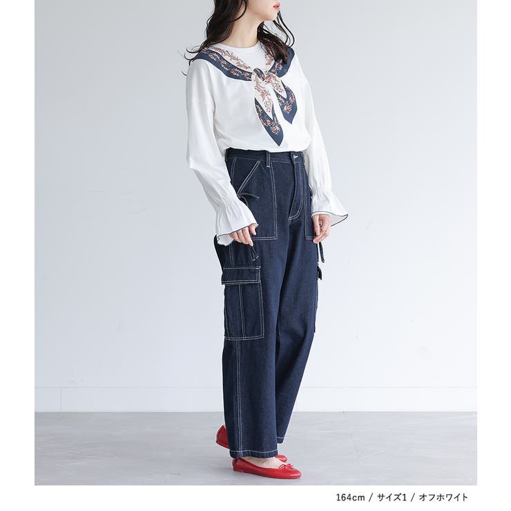 somari imaginationスカーフプリントカットソー | osharewalker | 詳細画像11 