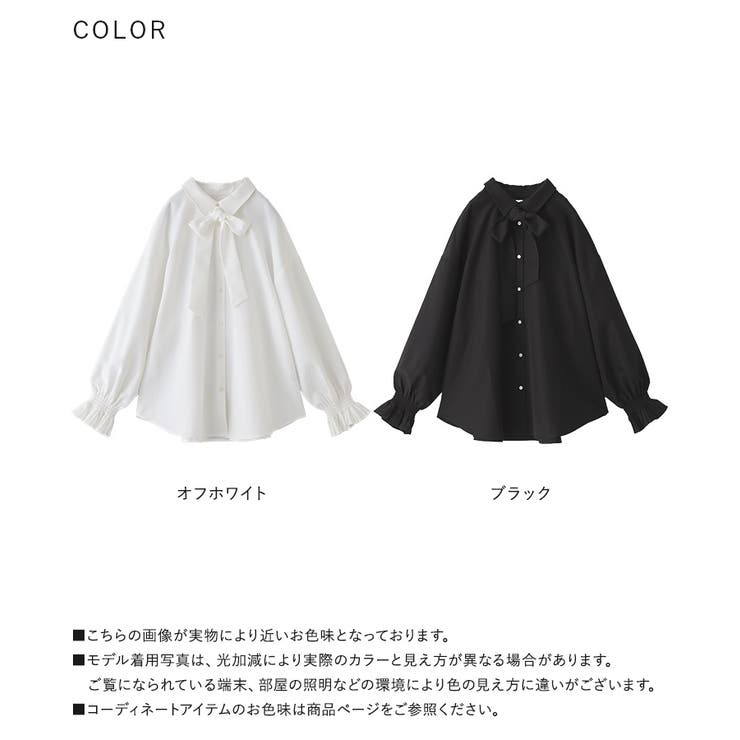 n'OrLABELボウタイ付きシャーリングプリーツブラウス | osharewalker | 詳細画像20 