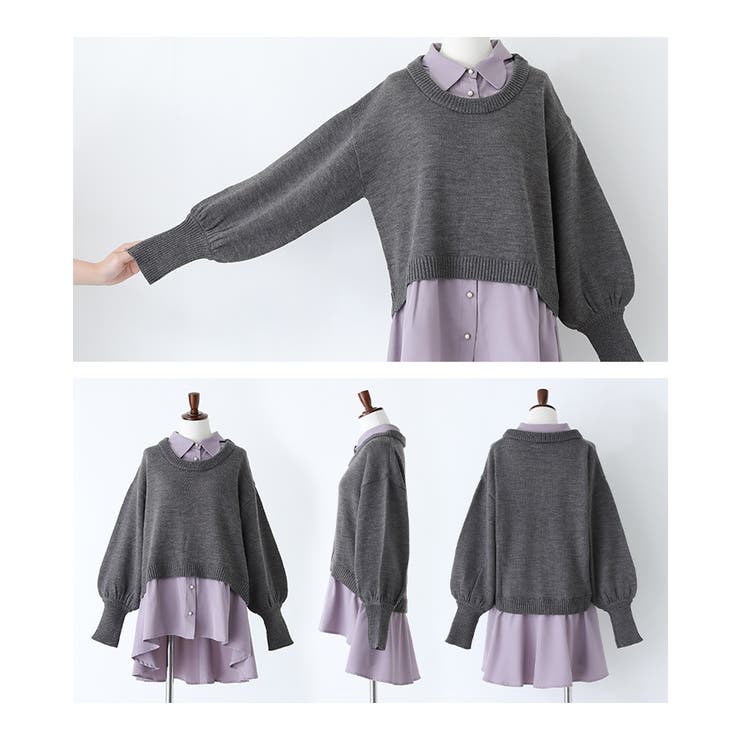 somari imaginationシャツドッキングニット  | osharewalker | 詳細画像15 