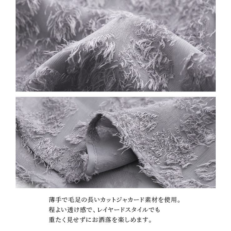 n'OrLABELカットジャカードバンドカラーシャツ | osharewalker | 詳細画像6 