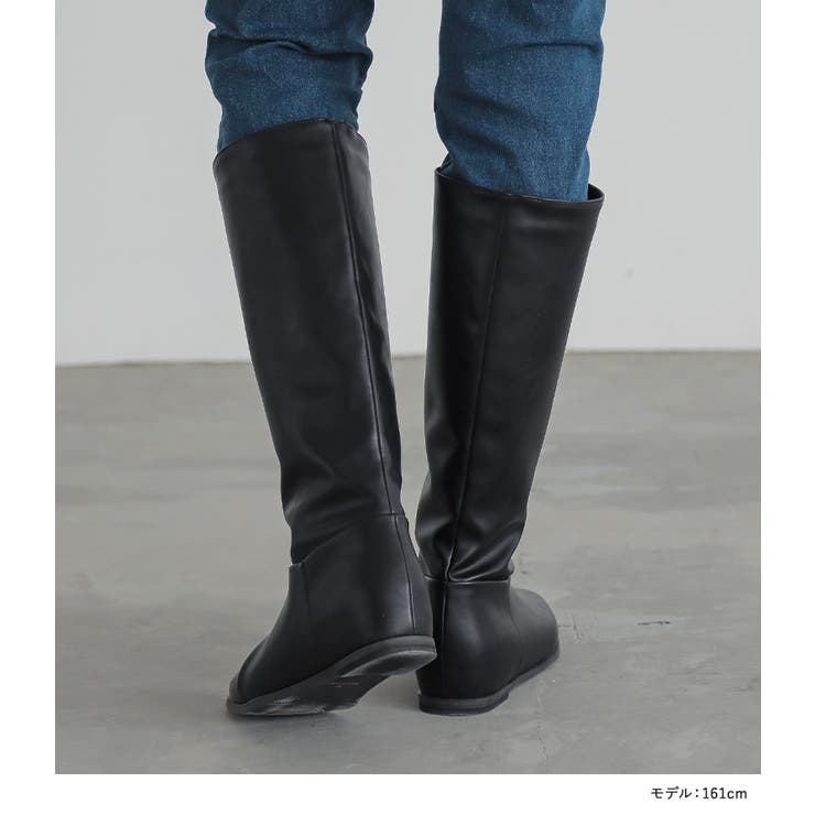n'OrLABELインヒールロングブーツ[品番：MITW0017657]｜osharewalker
