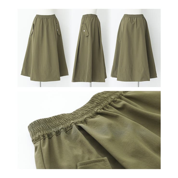 n'OrLABELナイロン裏フリースフレアスカート  | osharewalker | 詳細画像16 