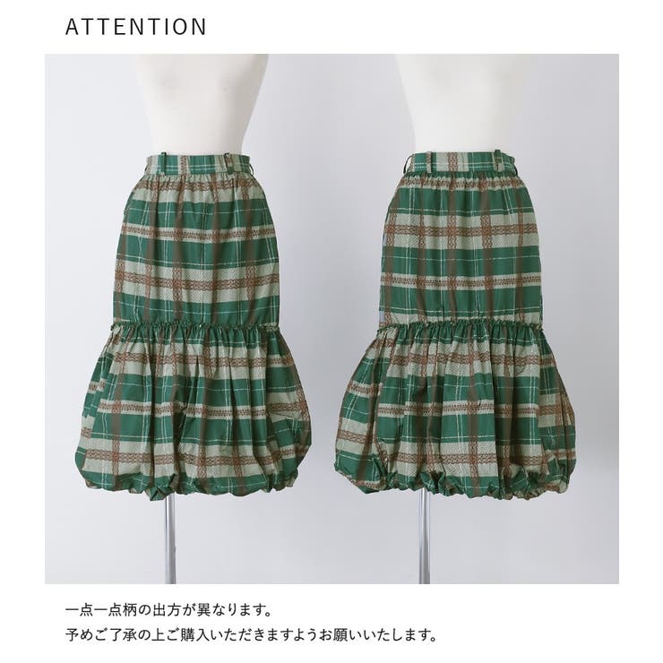 somari imaginationチェックレース柄バルーンスカート[品番：MITW0017670]｜osharewalker（オシャレウォーカー  ）のレディースファッション通販｜SHOPLIST（ショップリスト）