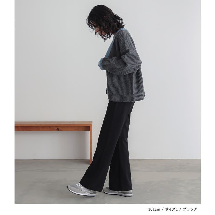 n'OrLABEL裏起毛カットジョーゼットフレアパンツ | osharewalker | 詳細画像12 