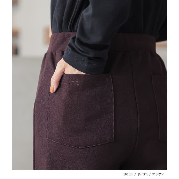 n'OrLABEL裏起毛カットジョーゼットフレアパンツ | osharewalker | 詳細画像14 