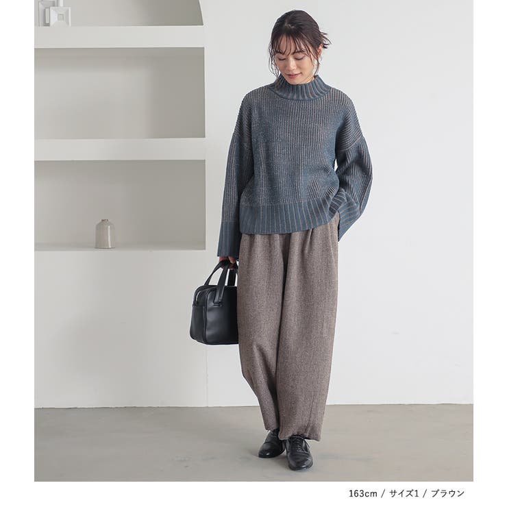 n'OrLABELツイードバレルタックパンツ | osharewalker | 詳細画像5 