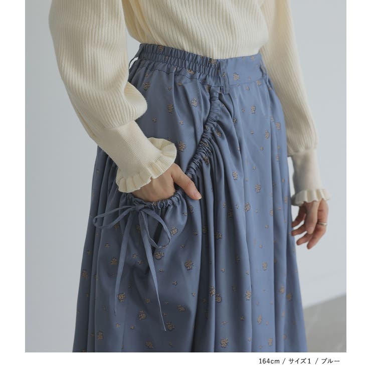 somari imagination花柄リボンシャーリングスカート  | osharewalker | 詳細画像4 