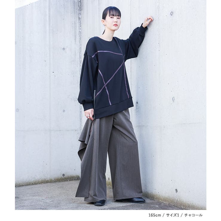 kOhAKUフレアモチーフワイドパンツ  | osharewalker | 詳細画像11 