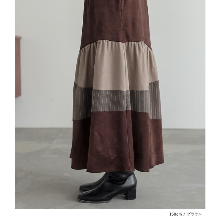 n'OrLABEL異素材カーブ切替スカート  | osharewalker | 詳細画像13 