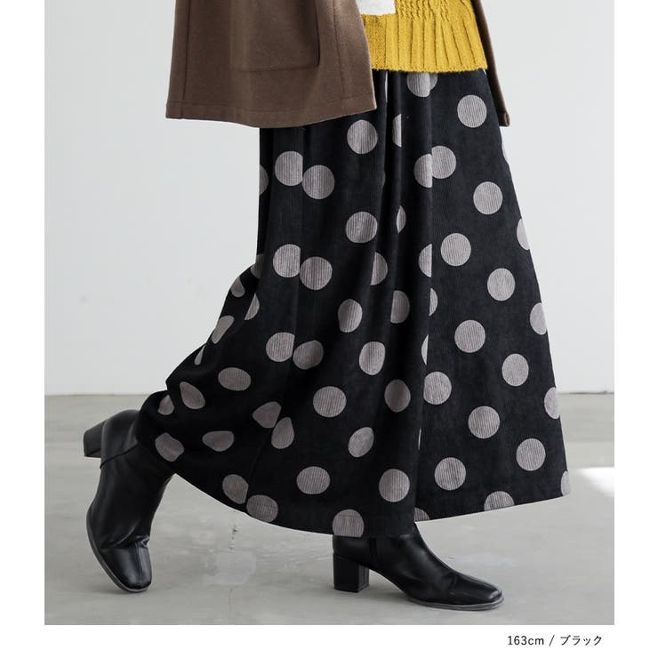 n'OrLABELドットコーデュロイワイドパンツ  | osharewalker | 詳細画像6 