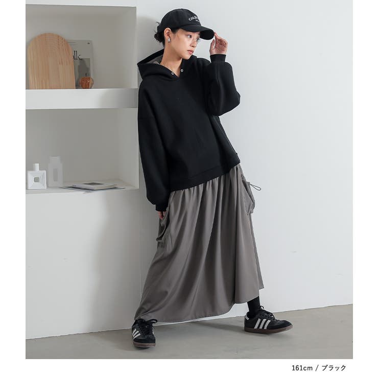 n'OrLABEL裏起毛異素材ドッキングフードワンピース  | osharewalker | 詳細画像9 